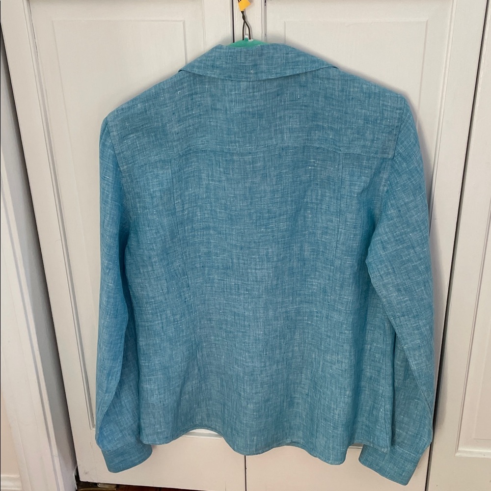 Women’s Brooks Brothers Teal Casual Button Down Shirt - Picture 5 of 8